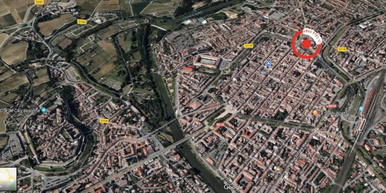 Carcassonne Centre Avec Balcon Et Parking Apartment Luaran gambar